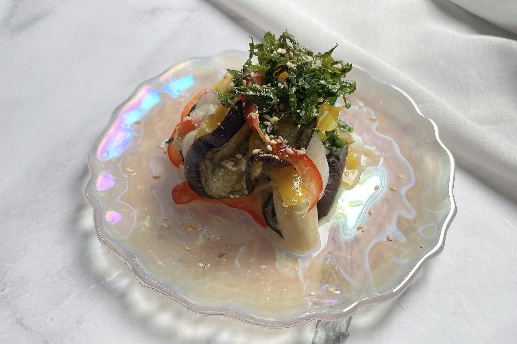 夏野菜ときのこのさっぱり南蛮漬け風【大倉実里】