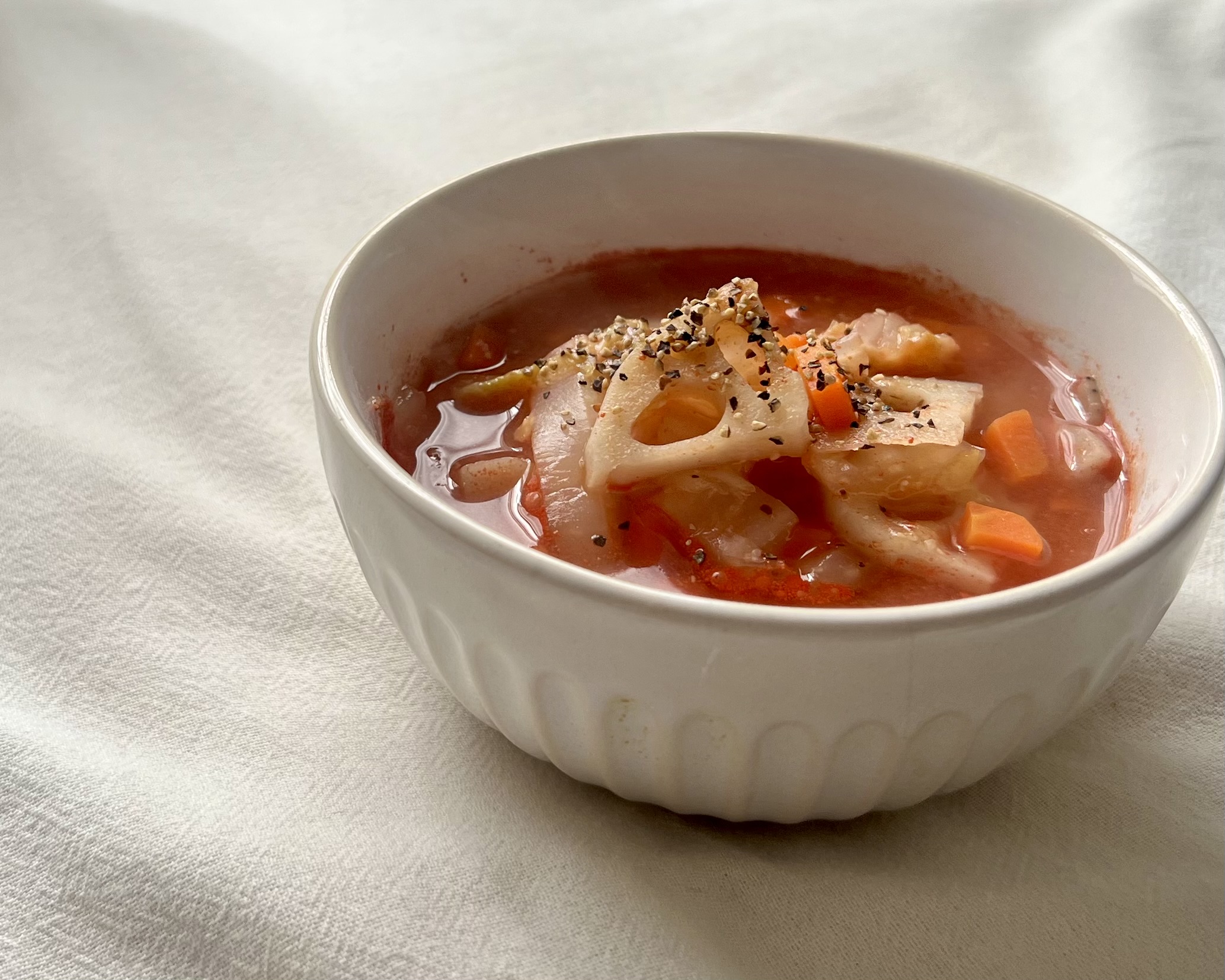 トマト味噌のぽかぽか冬野菜スープ【内藤えみ】
