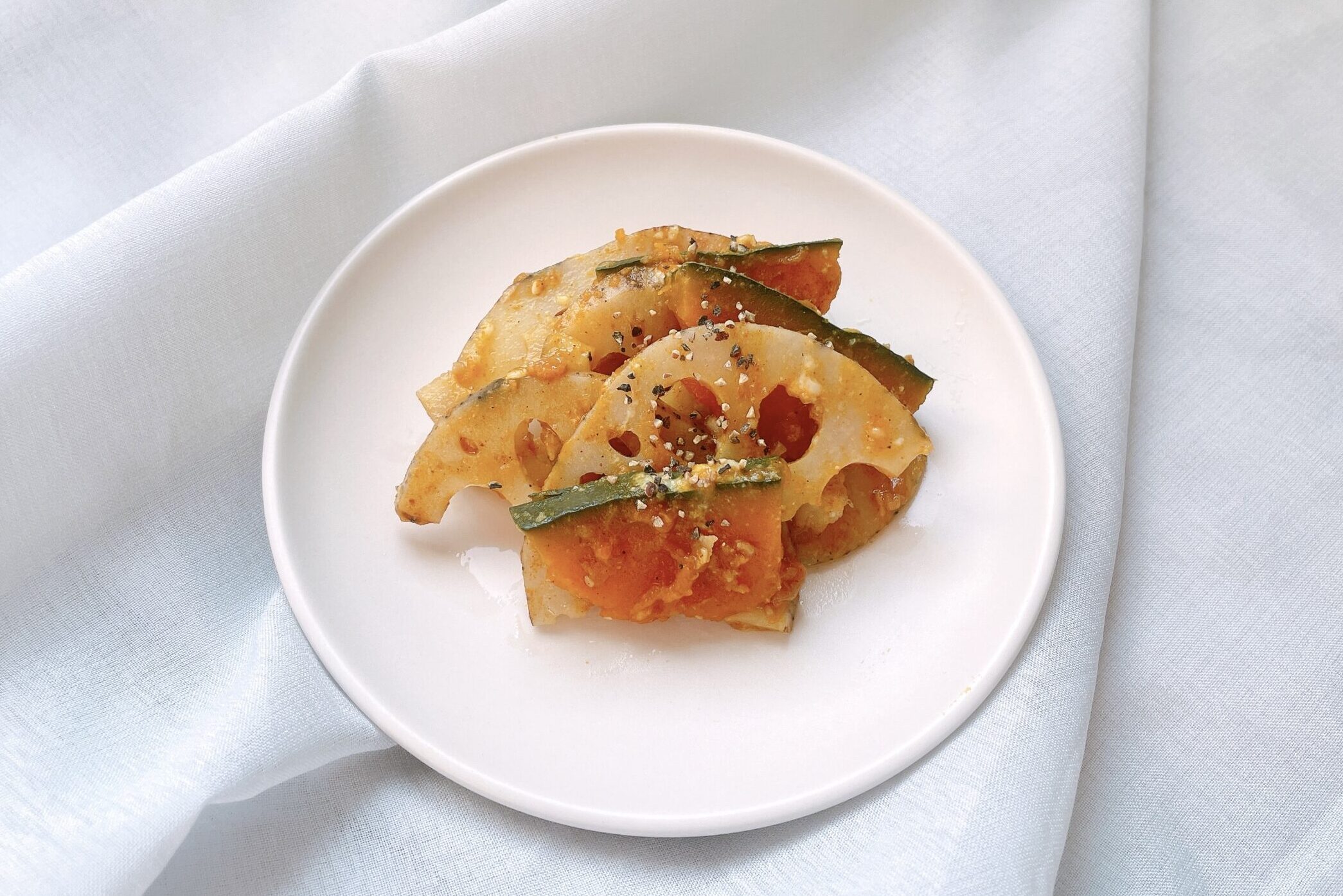 レンコンとかぼちゃのカレーきんぴら【大倉実里】