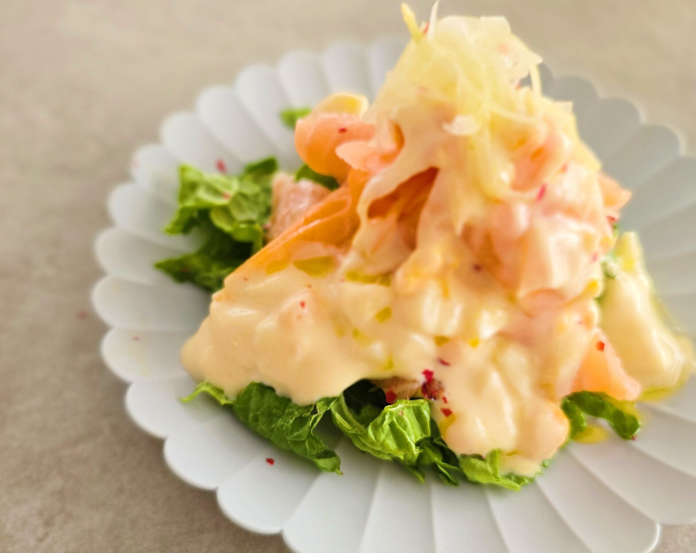 【木下あおい考案】食べても太らない⁡ 美腸タルタルソース⁡ 美肌サーモン和え⁡