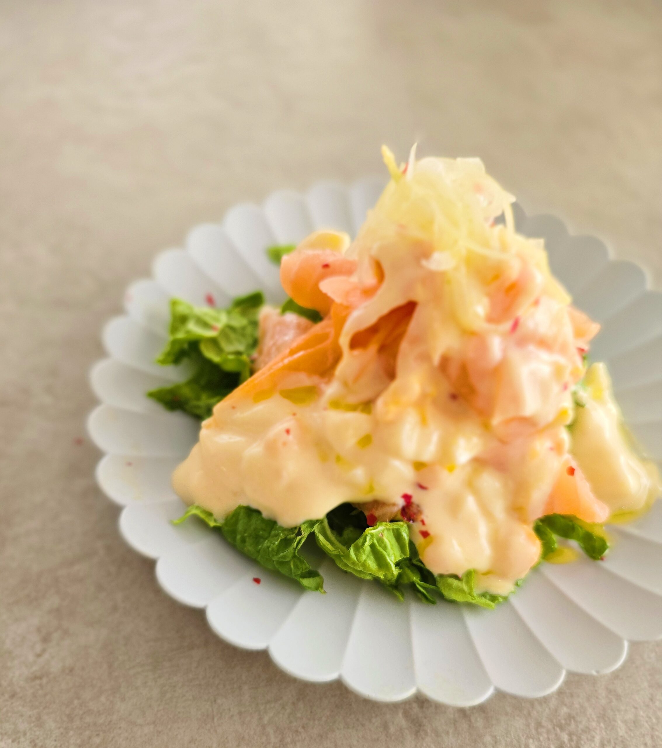 【木下あおい考案】食べても太らない⁡ 美腸タルタルソース⁡ 美肌サーモン和え⁡