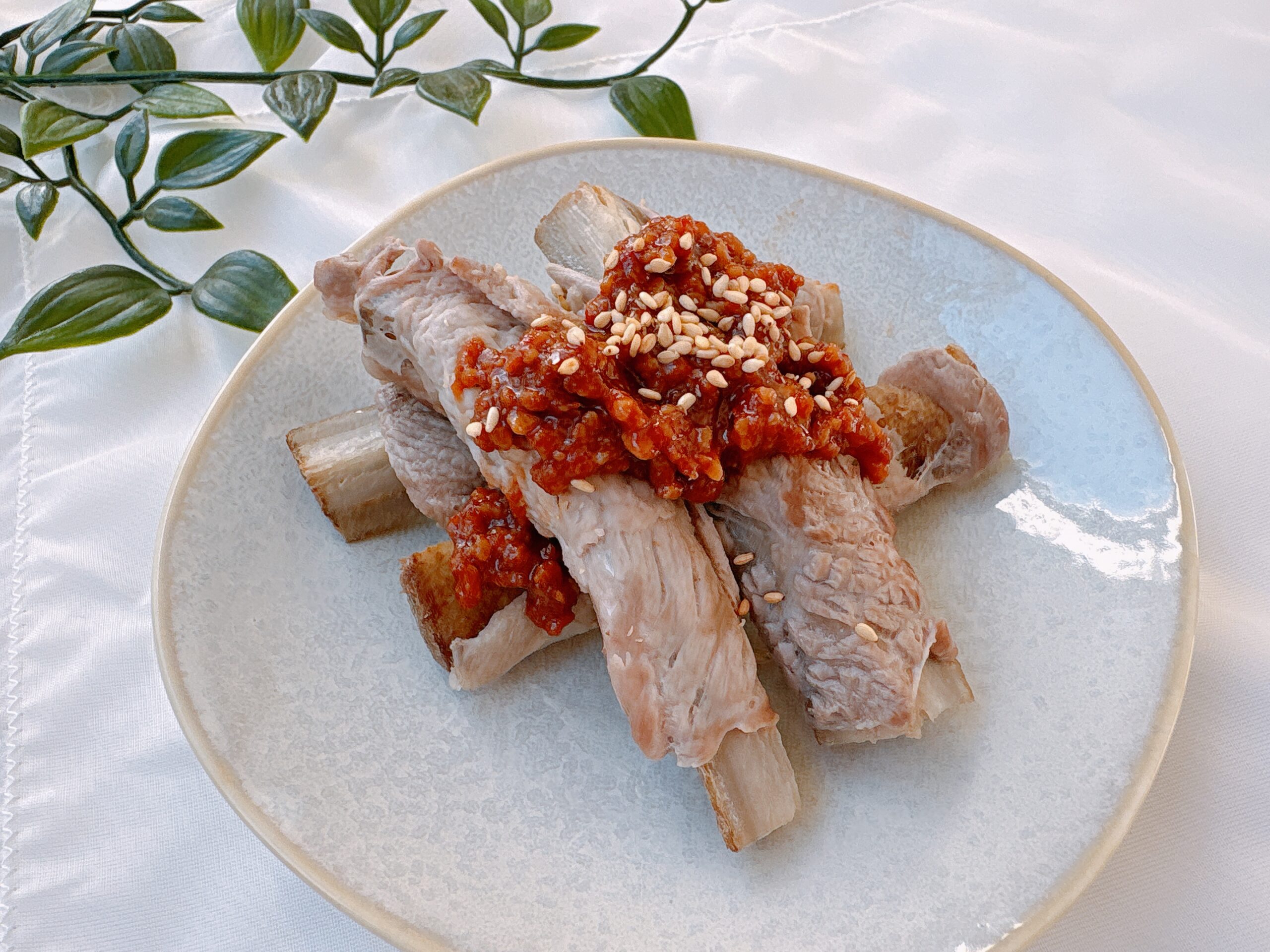 代謝UP！肉巻きゴボウ【有光眞織】