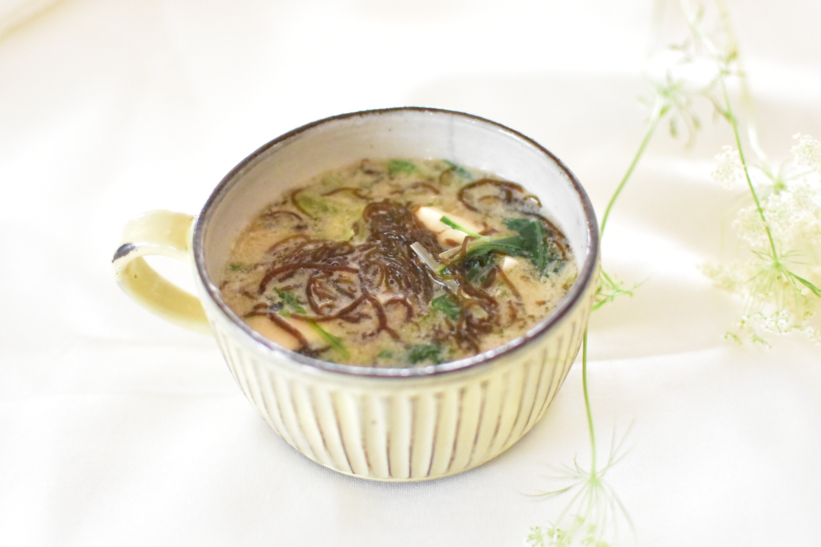 もずくの豆乳スープ【仁田脇まなみ】