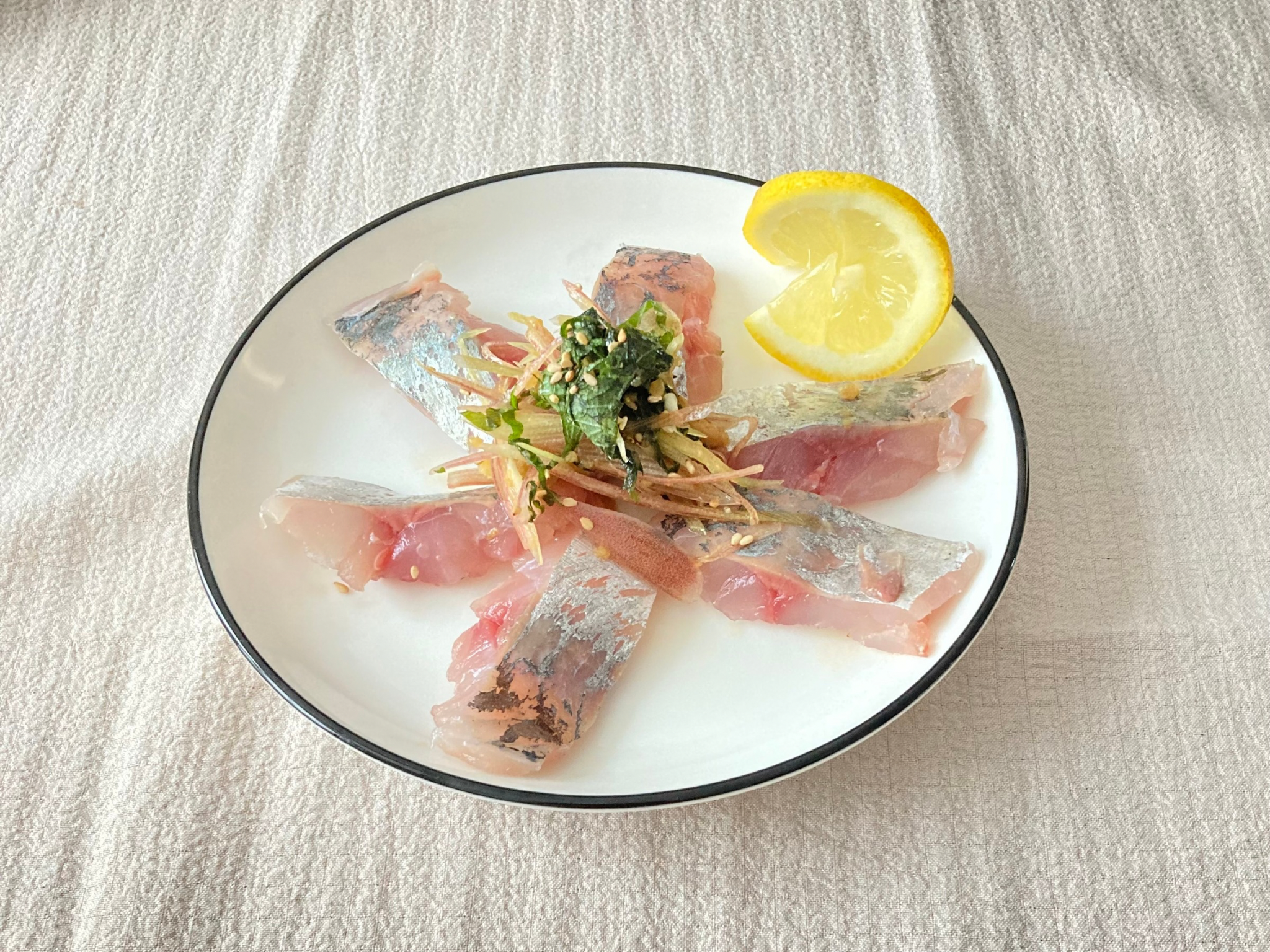 鯵と香味野菜の発酵レモン和え【髙橋香織】
