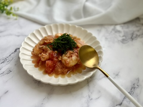 トマトたっぷり発酵エビチリたまご【大倉実里】