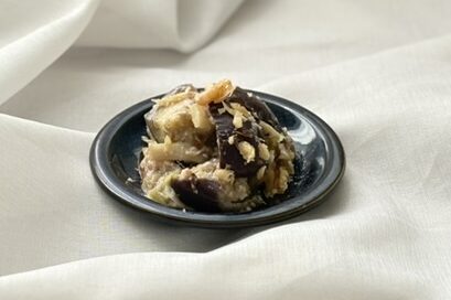 蒸しナスと長ねぎのくるみ味噌和え【大倉実里】